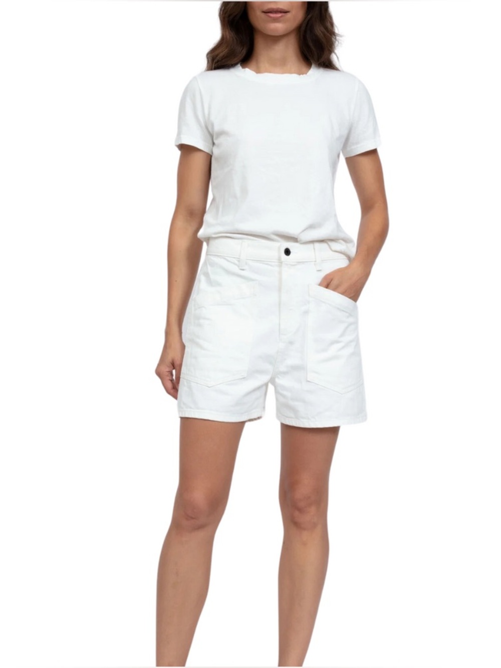NWT Askk NY Virginia Shorts Japanese Denim In Ivory Size 32